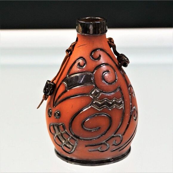 Guyana Caribbean Decorative Pottery Vintage 1998 Artist Signed Earth Tone 4.5 In - Picture 7 of 7